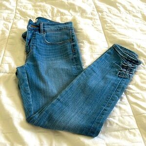 Loft Petite Ruched Skinny Jeans Size 25/0 - Blue